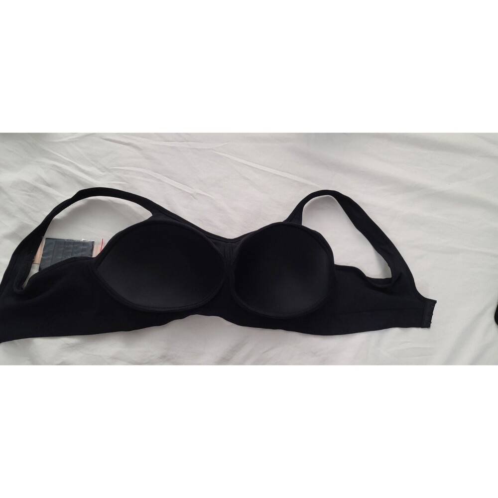 Truekind Womens Sz 3XL Daily Comfort Wireless Shaper Bra w/ Extender Black 10022 - Picture 3 of 13